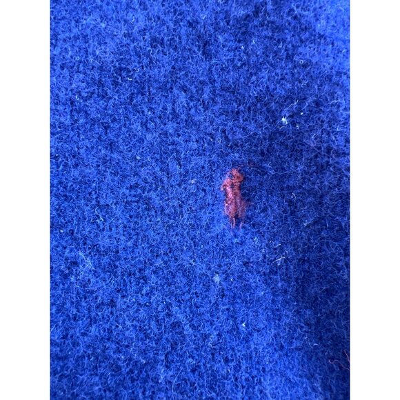 Vintage Polo Ralph Lauren Navy Wool Sweater L Crewneck Long Sleeve A4 - Picture 2 of 5